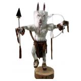 Large C. Begay Signed Wolf Dancer Kachina Doll