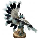 Signed Native American Eagle Dancer Kachina Doll