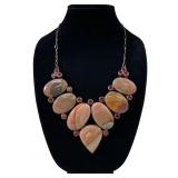 Large polished Agate Ladies Necklace