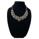 Ladies Polished Agate Necklace