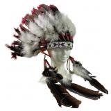 Native American Beaded & Feathered HeadDress
