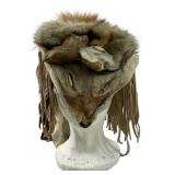 Old Indian Coyote Head Ceremonial HeadDress