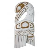 George Stokes White Raven Wood Plaque