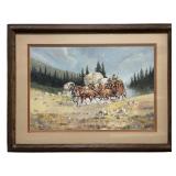 Paul Abram Jr. "Stage Under Attack" Oil On Board