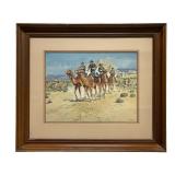 Paul Abram Jr Untitled Western Oil On Board