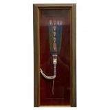 PONCA PEYOTE POWWOW MACAW FEATHER FAN