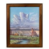 Johnny Yazzie "Summer Rain" Oil On Canvas