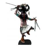 Large Signed Pachavu hu Kachina Doll