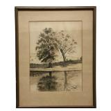 Ephel Ruhadel 1935 Landscape Watercolor Painting