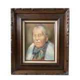 Dee Toscano (b.1932) Indian Grandma Oil On Board