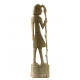 Antique Carved Bone Egyptian Figure Statue