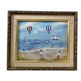 Jean Lucey Enamel On Copper Painting