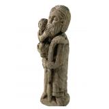 ROMANESQUE ST. CHRISTOPHER STONE SCULPTURE.