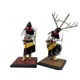 (2) Gordon Lewis Apache Crown Dancer Kachinas