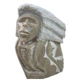 Alvin F. Carved Alabaster Native American Figure