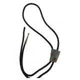Native American sterling chip inlay Bolo Tie