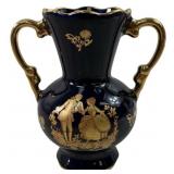 Limoges France Cobalt Blue With Gold Trim Bud Vase