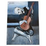 (AFTER) PABLO PICASSO " The Old Guitarist" Oil
