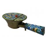 antique Chinese Enameled silk iron