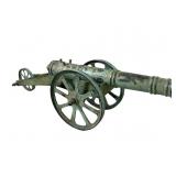 Vintage Miniature Bronze Model Cannon