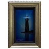 Chris DeRubeis  "Lighthouse" Mixed Media