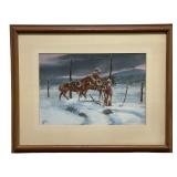 RON STEWART "COMING STORM" GOUACHE ON PAPER