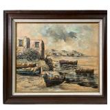 Continental School Mediterranean Coastline Oil