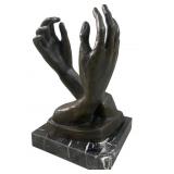 After Auguste Rodin "The Cathedral" Bronze