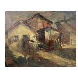 Emil Lindenfeld "Rustic Scene" Oil Painting