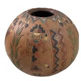 Irene White Navajo YEI Pottery Seed Pot