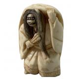 Meiji Period Carved Ivory Netsuke Of A Man