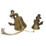 2 Brass Nautical Ships Anchor Bells