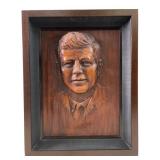 FINHEIRO Signed JFK 3D Plaster Wall Art