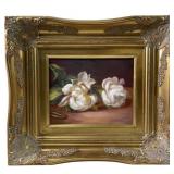 La Pastiche Branch Of White Peonies With Pruning