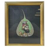painting of Guru Gobind Singh Ji on Natural Leaf
