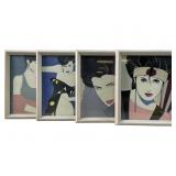 (4) Framed Patrick Nagel Art Prints