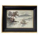 Japanese silk embroidery Framed Artwork