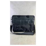 A black Targus CityLite messenger laptop bag