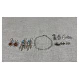 Collection of 925 jewelry including bracelet,