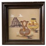 Vintage Native American Sand Painting