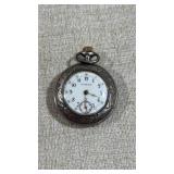Bondale antique silver-cased Swiss pocket watch