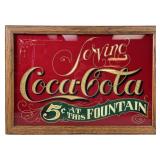 Serving Coca-Cola 5ï¿½ at this Fountain Vintage Sign
