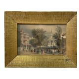 Vintage "Ballstone Springs" colored Engraving