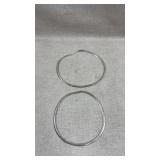 Two 925 silver omega chain necklace 18"-20"