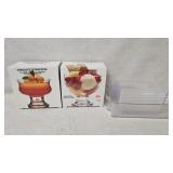 Set of clear plastic drawer organizer bins and