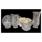 Lead crystal with vintage linens