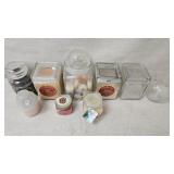 Candles and empty candle jars