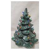Ceramic Christmas tree with some light bulbs