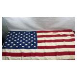 Vtg 48 star cotton American flag