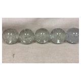 5 art glass paperweights